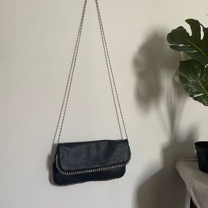 Small Black Bag with Chain details